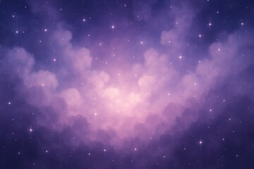 A Celestial Journey: Glowing Nebula in Midnight Sky Fantasy