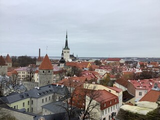 Obraz premium Panoramic View of Tallinn Old Town from Toompea Hill, Estonia