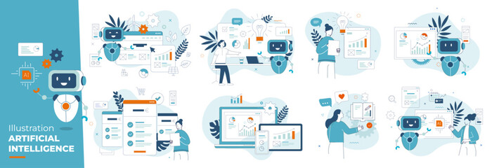 People interact with artificial intelligence apps