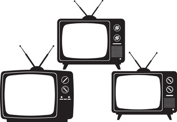 Vintage TV icon device vector illustration
