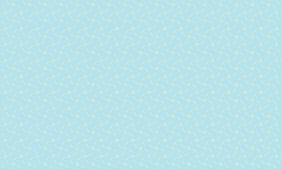 Fototapeta premium 破線でできた分銅つなぎの鮮やかな水色の背景の模様