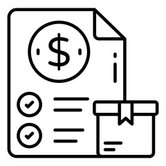 A unique design icon of invoice