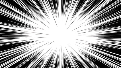 Dynamic Comic-style Japanese Speed Line Background for Action Panels