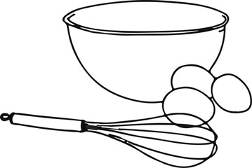  Bowl and egg line drawing