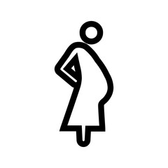 Pregnant women sign for mobile concept and web design. vector illustration
