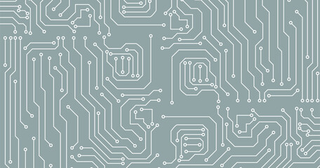 Circuit board electronics digital technology banner. Abstract technology background. Tech futuristic circuit board abstract banner. Vector illustration