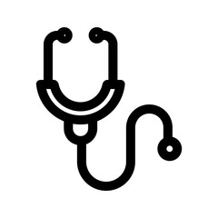 Stethoscope icon for mobile concept and web design on white background