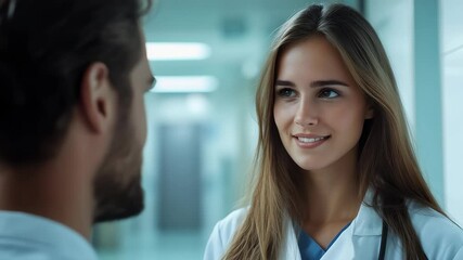 Young Female Doctor Warmly Communicating with Patient in Hospital - Powered by Adobe