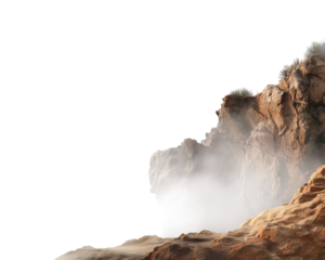 Cliffside with fog rolling in