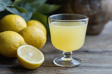 Fototapeta premium Refreshing Lemonade in Vintage Glass