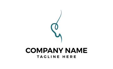 Ear vector icon hearing symbol Simple flat design for web or mobile app