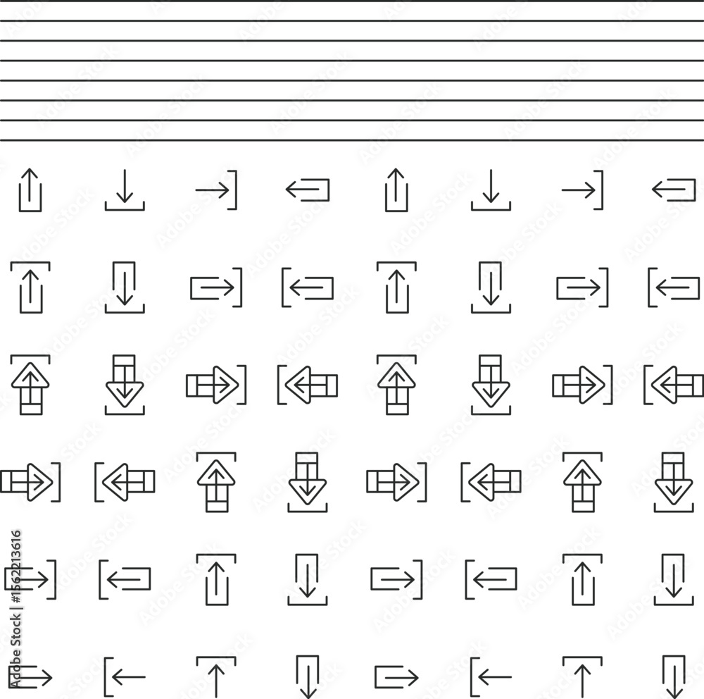 Poster arrow and cursor icons
