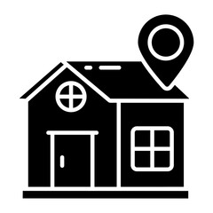 Editable design icon of home direction