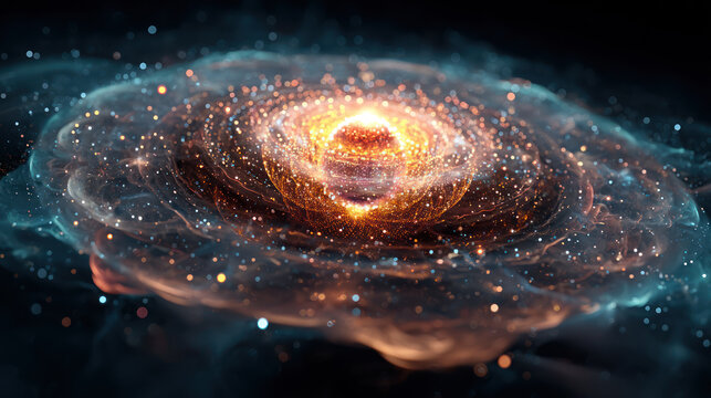 Artistic depiction of an subatomic particle