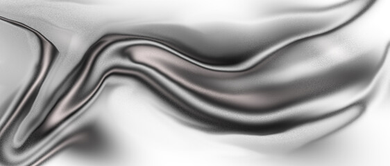 Elegant silver metallic liquid background with smooth curves, perfect for modern designs and luxurious branding, use as a stunning backdrop or texture