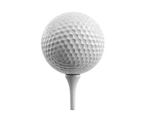 Golf ball on a tee, sport equipment