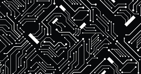 Vector circuit for communication technology background concept. 
