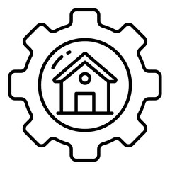 An icon design of home management
