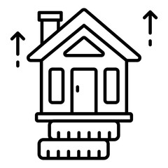 A premium design icon of real estate value