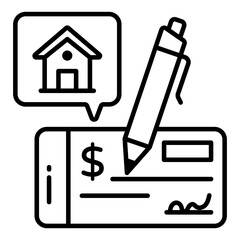 Vector design of cheque writing