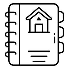A unique design icon of real estate book