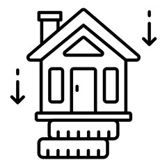 An icon design of property loss