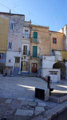 Facade in old town at Bari in Apulia. Bari is the capital city of Apulia region on the Adriatic...