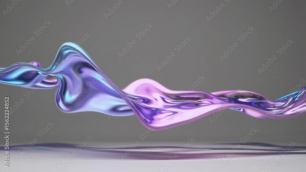 Poster an abstract formation of fluid shapes shifts gracefully, displaying a blend of vibrant colors agains