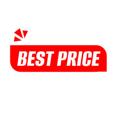 Fototapeta premium BEST PRICE png red colour, promo badge design, discount sticker