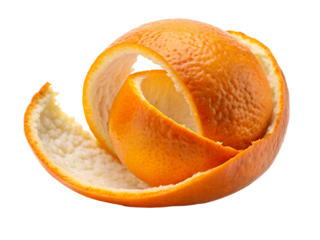 orange peels isolated on white background. PNG Transparent file type with high definition quality And vibrant color grading Available.