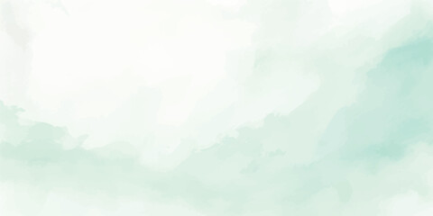 Obraz premium Mint Green Watercolor Background with Soft Aquarelle Texture – Hand-Painted Brush Strokes on White Paper for Fresh Minimal Design, Product Mockups, and Organic Visual Projects