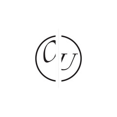 Unique Vector Circled Monogram Simple Logo OU Initial Alphabet Design Alphabet