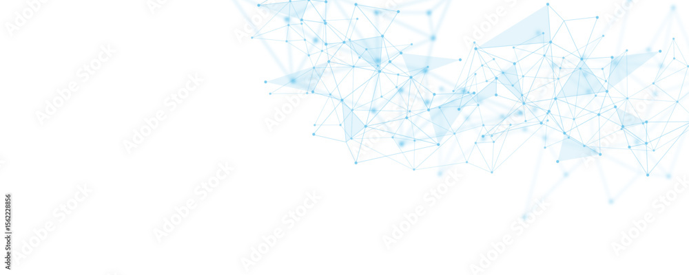 Fototapete abstract white blue digital technology futuristic communication high tech concept background. techno