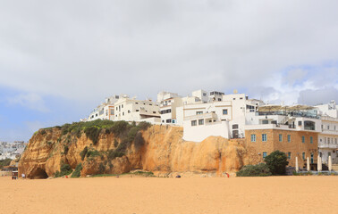 Panorama of old town in Albufeira, Portugal