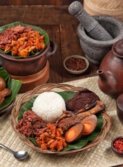 Gudeg is a traditional Javanese dish from Yogyakarta and Central Java, Indonesia.