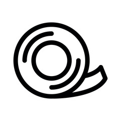 Duct Tape line icon.School supplies. Simple vector symbol used for school, travel, or education themes. Clean linear design, editable stroke, isolated on white.