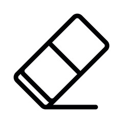 Eraser line icons.School supplies. Simple vector symbol used for school, travel, or education themes. Clean linear design, editable stroke, isolated on white.