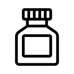 Paint Bottle line icons.School supplies. Simple vector symbol used for school, travel, or education themes. Clean linear design, editable stroke, isolated on white.