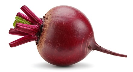 Single Fresh Beetroot Isolated on White