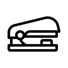 Stapler line icons.School supplies. Simple vector symbol used for school, travel, or education themes. Clean linear design, editable stroke, isolated on white.
