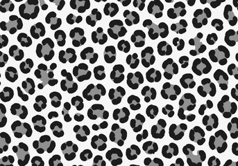 Gray  black leopard print