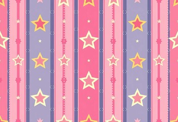 Seamless vector pattern of stars and dotted lines forming striped background with vertical, horizontal & diagonal broken lines,  repeat,  galaxy