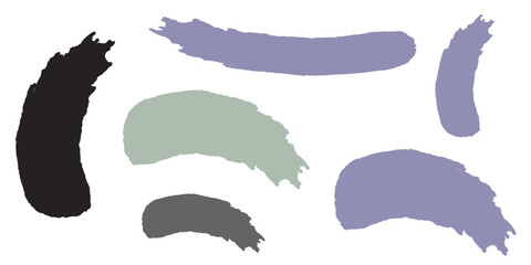 black brush stroke on isolated background. Line, box, brushes, grunge, paint, page, border. Vector brush stock illustrator.