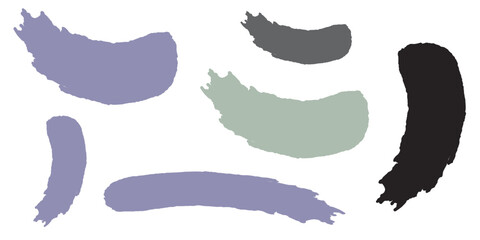 black brush stroke on isolated background. Line, box, brushes, grunge, paint, page, border. Vector brush stock illustrator.