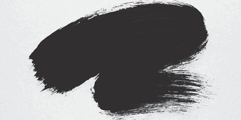 black brush stroke on isolated background. Line, box, brushes, grunge, paint, page, border. Vector brush stock illustrator.