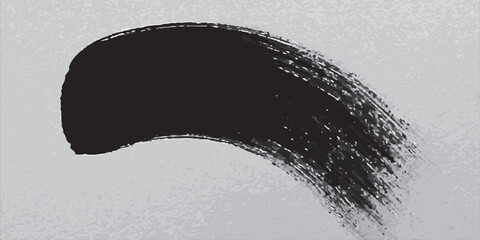 black brush stroke on isolated background. Line, box, brushes, grunge, paint, page, border. Vector brush stock illustrator.