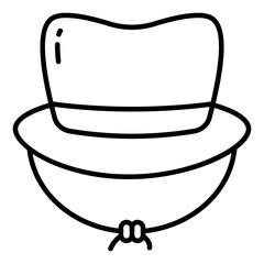 A unique design icon of hat