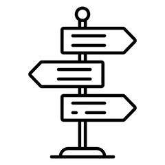 Modern design icon of roadboard