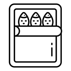An icon design of canned fish