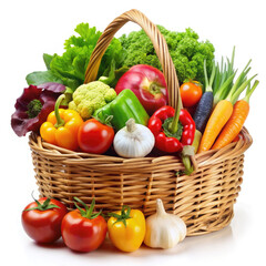 basket with vegetables